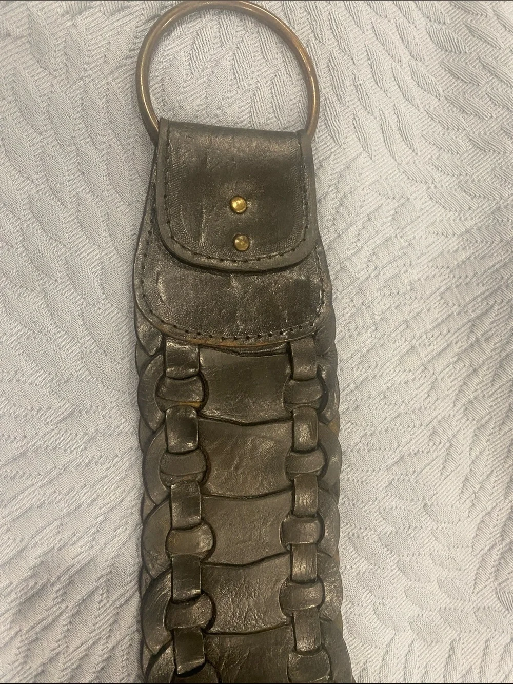 Woven Leather black belt